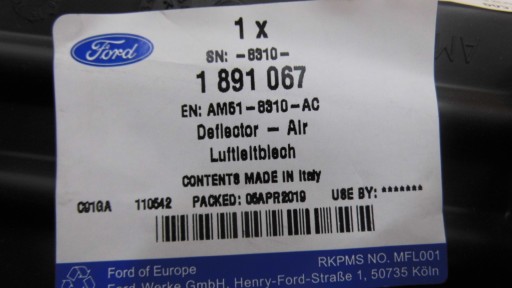 Відбивач радіатора правий FORD C-MAX Mk2 2010 - 1.6 - 4