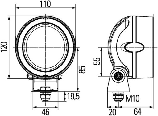 HELLA РОБОЧА ЛАМПА ОСВ. ДОДАТКОВІ 1GM 996 136-361 - 3