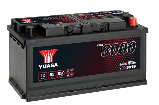 Акумулятор Yuasa 12V 95ah 850A YBX3019 - 1