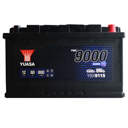 YUASA YBX9115 AGM 12V 80Ah 800A START-STOP - 1