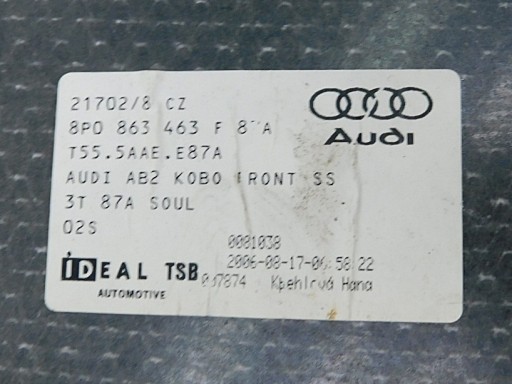 Полиця бекон підлогу багажника-Audi A3 8P 3D 03-08 - 8