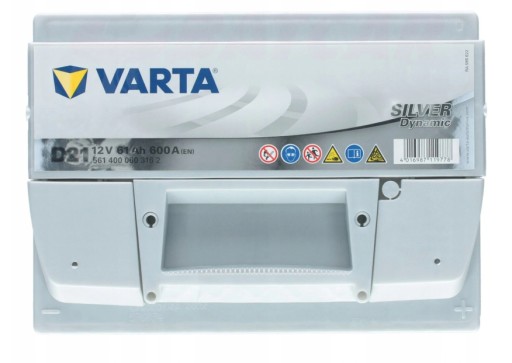 Акумуляторна батарея Varta Silver Dynamic D21 12V 61Ah 600A - 5