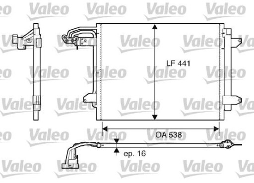 Skraplacz klimatyzacji VW VAL 817806 - 3