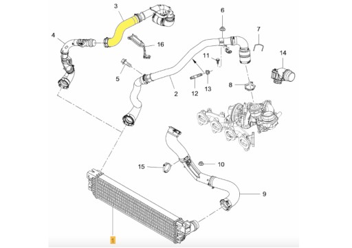 Опель MOVANO 2.3 CDTi турбо шланг трубы 2019- - 3