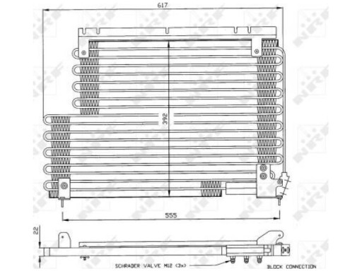 КОНДЕНСАТОР КОНДИЦІОНЕРА VOLVO 940 І 2.0-2.4 90-95 - 2