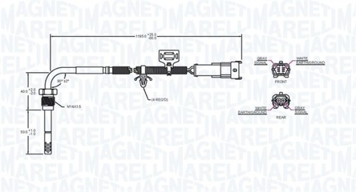 Czujnik temperatury s MAGNETI MARELLI 172000143010 - 3