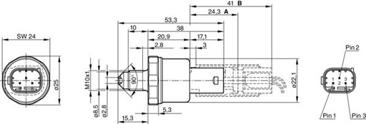 CZUJNIK CIŚNIENIOWY ESP VW PHAETON 3.0 V6 3.6 4.2 - 7