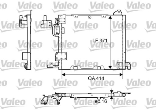 Радіатор кондиціонера VALEO для OPEL ZAFIRA A - 2