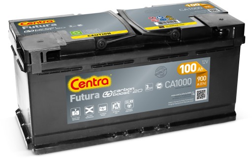 Акумуляторні центри FUTURA 100AH 900A 12V P + CA1000 - 2
