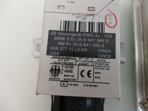 BMW X5 E53 3.0i STEROWNIK SILNIKA IMMO KLUCZYK KPL - 2