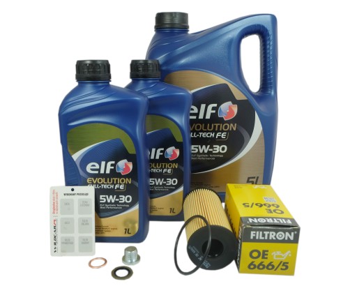 Filtr OE 666/5 + olej 5W30 Elf Nissan, Renault - 1
