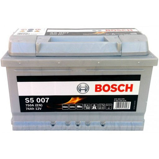 Akumulator Bosch Silver S5 12V 74Ah 750A P+ - 1