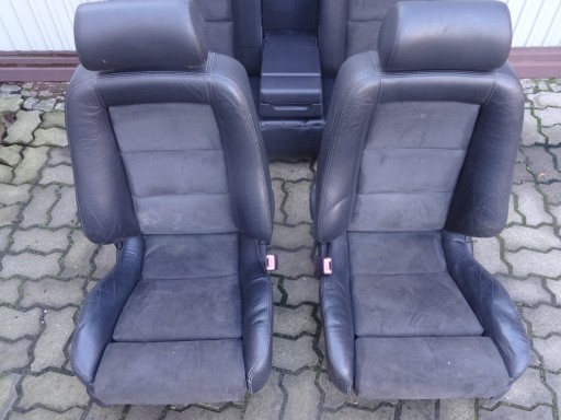 AUDI S8 D2 FOTELE KANAPA SKÓRA ALCANTARA RECARO - 4