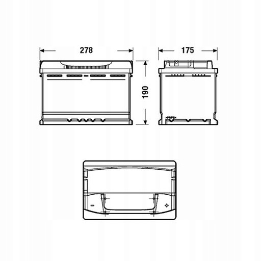 Акумулятор Yuasa START STOP EFB 12V YBX7096 P + 75ah 700A - 2