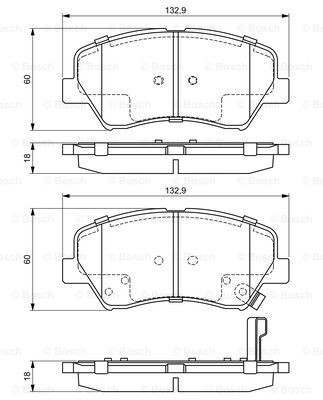 ДИСКИ КОЛОДКИ ПЕРЕДНІ BOSCH KIA CEE'D SPORTSWAGON - 2