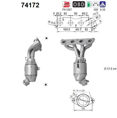 KATALIZATOR 74172 AS NISSAN QASHQAI - 2