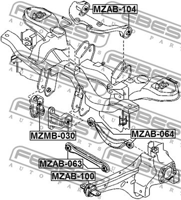 Втулка подушки диференціала для MAZDA CX - 7 2.5 - 3