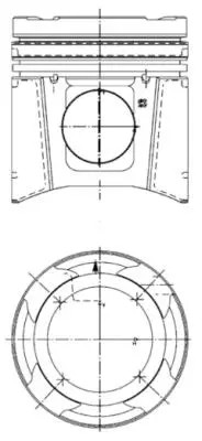 KOLBENSCHMIDT ПОРШЕНЬ 99697600 - 2