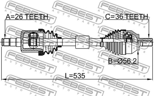 Передній лівий привід VOLVO S80 2007- - 4