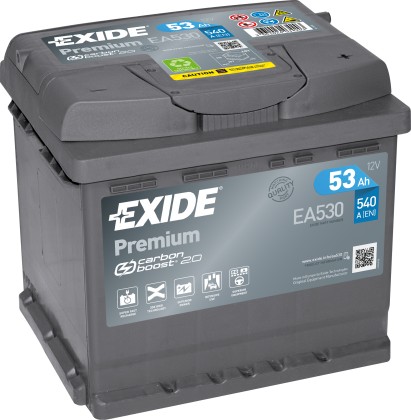 AKUMULATOR EXIDE PREMIUM P+ 53AH/540A - 1