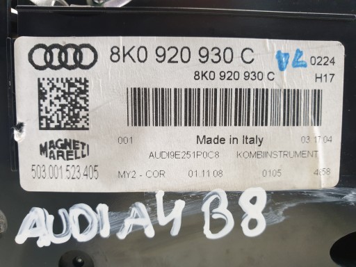Audi A4 B8 2.0 TDI LICZNIK ZEGARY Europa - 6