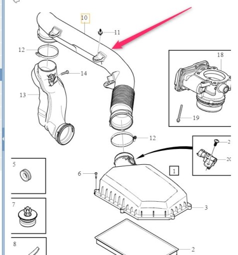 Przewód powietrza turbiny Volvo - 1