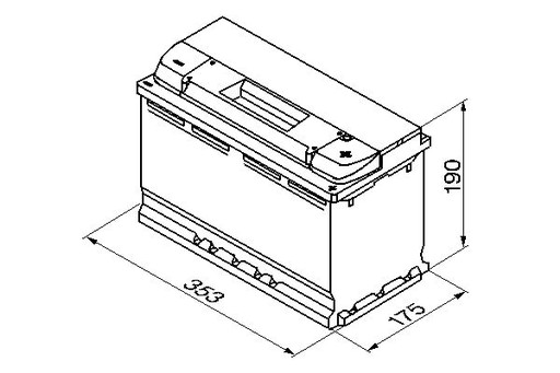 Акумулятор 100AH 830A SILVER S5 P + BOSCH - 15