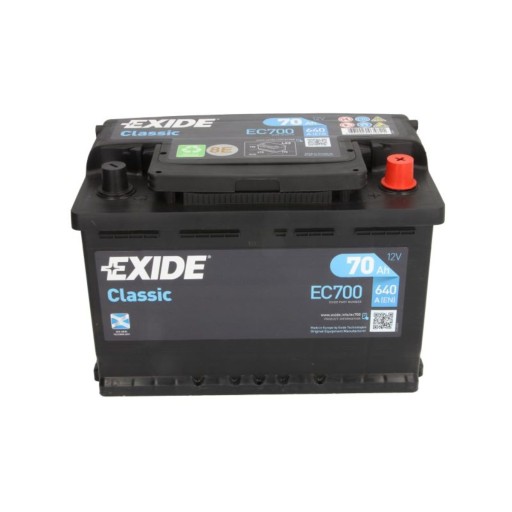 Akumulator EXIDE CLASSIC 70Ah 640A P+ - 2