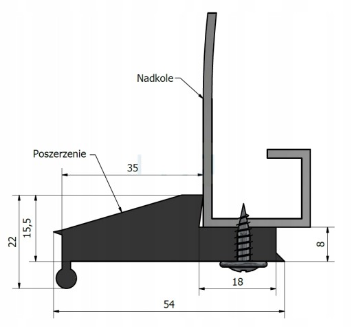 POSZERZENIA GUMOWE NADKOLI BŁOTNIKÓW 3,5 CM ZESTAW - 2