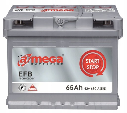 AMEGA EFB 65AH 650A 242X175X190 P+ START/STOP - 1