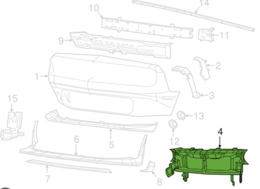 Воздухозаборник для руля DODGE CHALLENGER 2015-2021 - 3