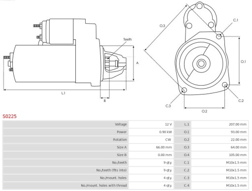 ROZRUSZNIK AUTO STARTER RENAULT CLIO II ESPACE III - 12