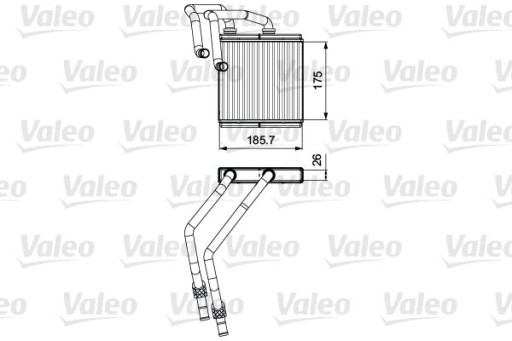 Теплообмінник, опалення салону VALEO 32764 - 6