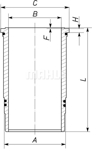 ГІЛЬЗА ЦИЛІНДРА 037 LW 00106 001 MAHLE - 2