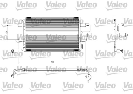 Радіатор кондиціонера VALEO для VW BORA і 2.0 - 2