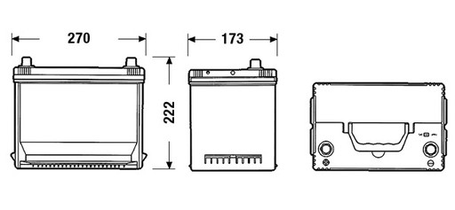 75AH/630A 12V +L FUTURA 266X172X223 KOREAN B1 - 2