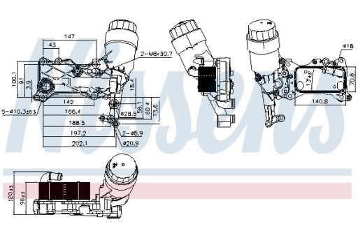 Масляний радіатор двигуна NISSENS 90836 En Distribution - 7