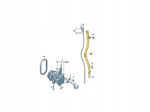 RURKA MIARKI OLEJU 2.5 TDI VW T5 070115629K ASO - 2