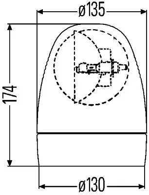 Światło ostrzegawcze obrotowe Hella 2RL 007 337-02 - 4