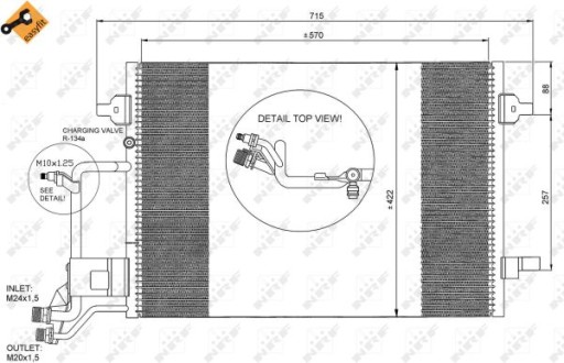 РАДИАТОР КОНДИЦИОНЕРА NRF 35199 - 2