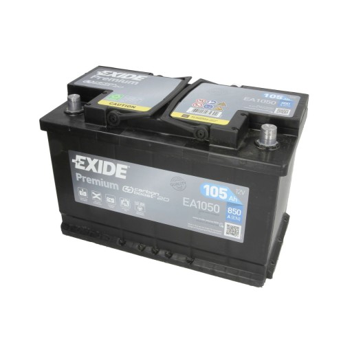 Akumulator EXIDE 12V 105Ah/850A P+ PREMIUM EA1050 - 1
