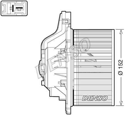 Внутрішній вентилятор Denso DEA41015 - 2