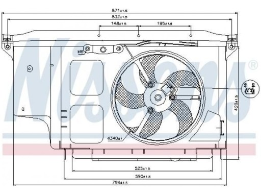 ВЕНТИЛЯТОР РАДІАТОРА NISSENS 85007 - 2