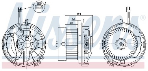 NISSENS вентилятор обігрівача AUDI A 3s 3 8V 1 2 - - 2
