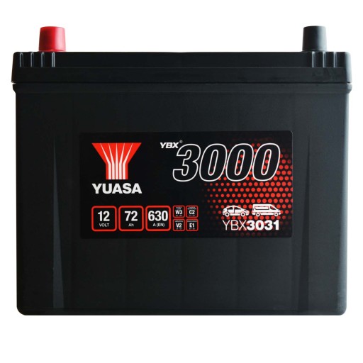 Yuasa YBX3031 12V 72Ah 630A L+ YBX 3031 JAPAN - 1