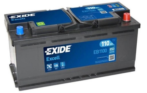 Акумулятор Exide Excell 110Ah 850A EN right PLUS - 1