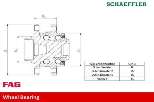 713 6188 40 FAG ŁOŻYSKO KOŁA TYŁ TOYOTA AVENSIS - 3