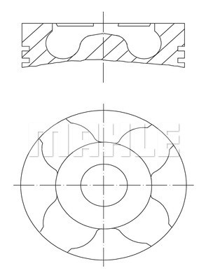 MAHLE ОРИГІНАЛЬНИЙ ПОРШЕНЬ 229 37 00 4009026800348 - 2