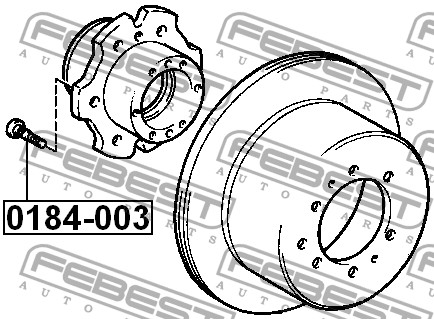 Штир колеса FEBEST для Toyota HILUX 3.0 4.0 - 6