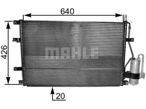 SKRAPLACZ KLIMATYZACJI VOLVO C70 I 2.0-2.4 97-05 - 2